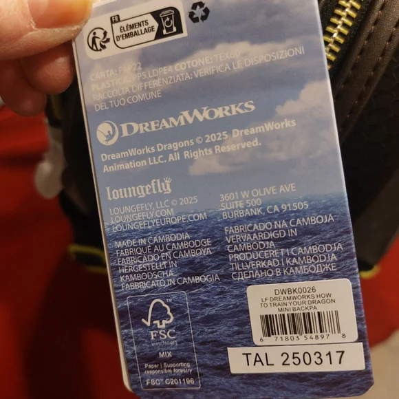 Loungefly How to Train Your Dragon Toothless Textured Mini Backpack - Picture 5 of 9